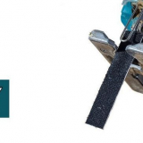 Приставка за шлайфане за прободен трион със сменяема шкурка.